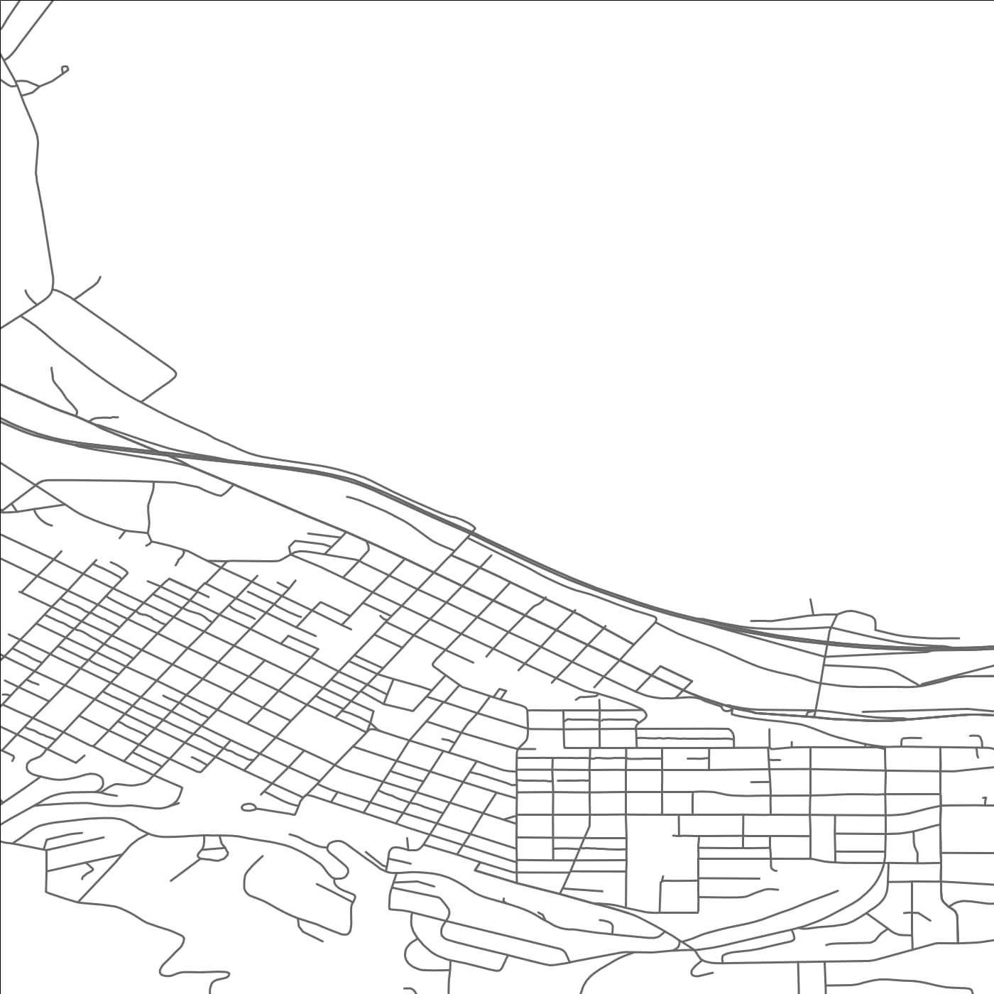 ROAD MAP OF THE DALLES, OREGON BY MAPBAKES