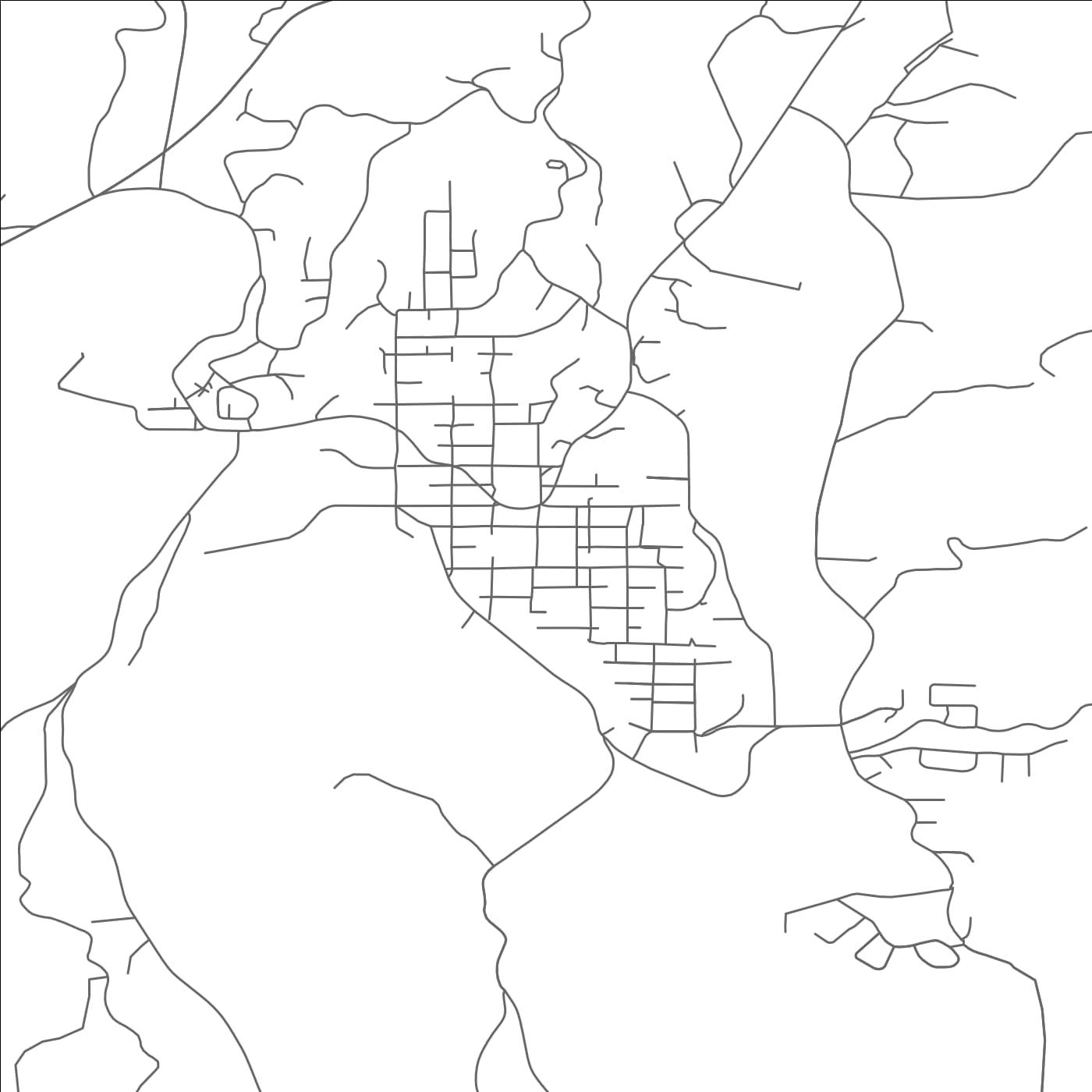 ROAD MAP OF TOLEDO, OREGON BY MAPBAKES