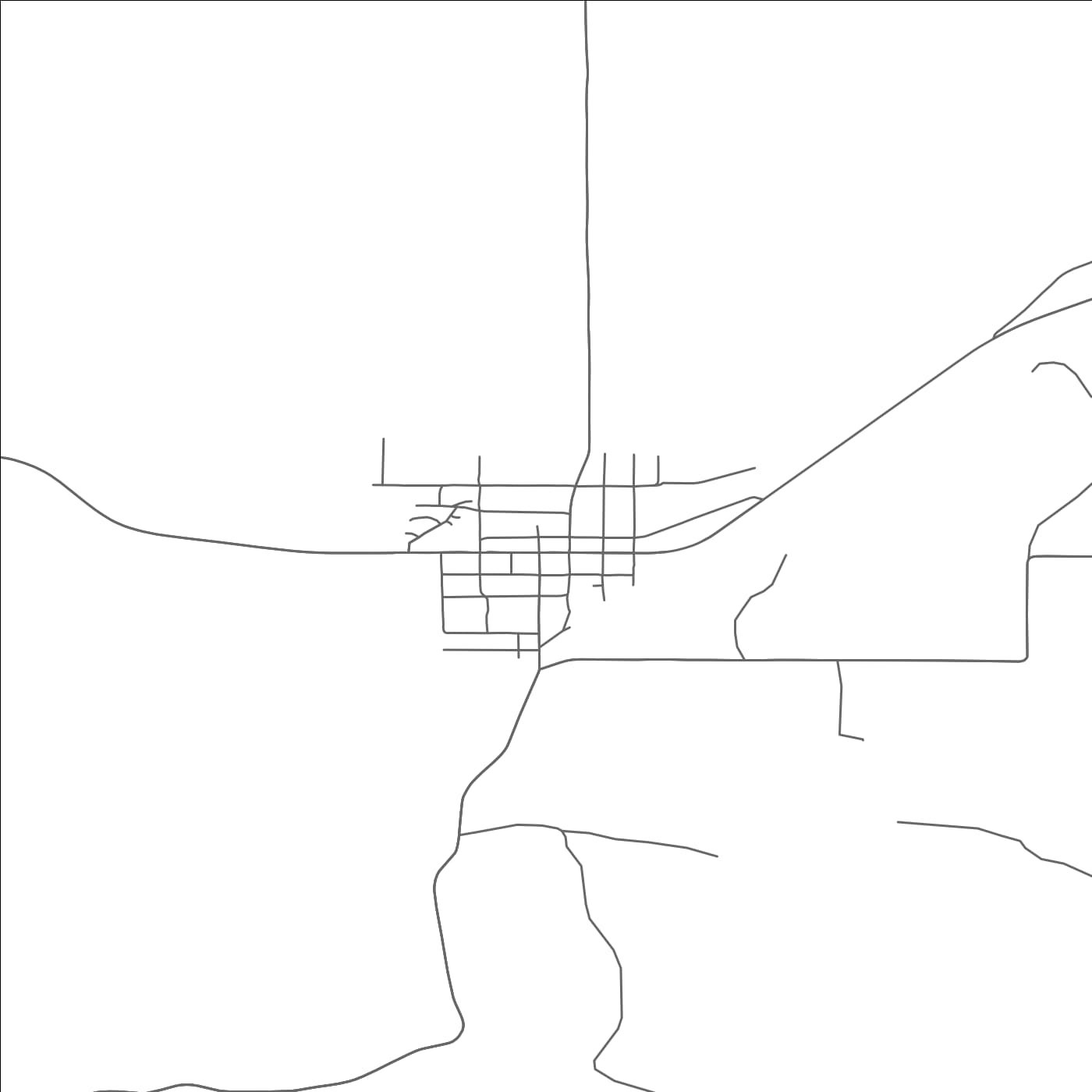 ROAD MAP OF UKIAH, OREGON BY MAPBAKES