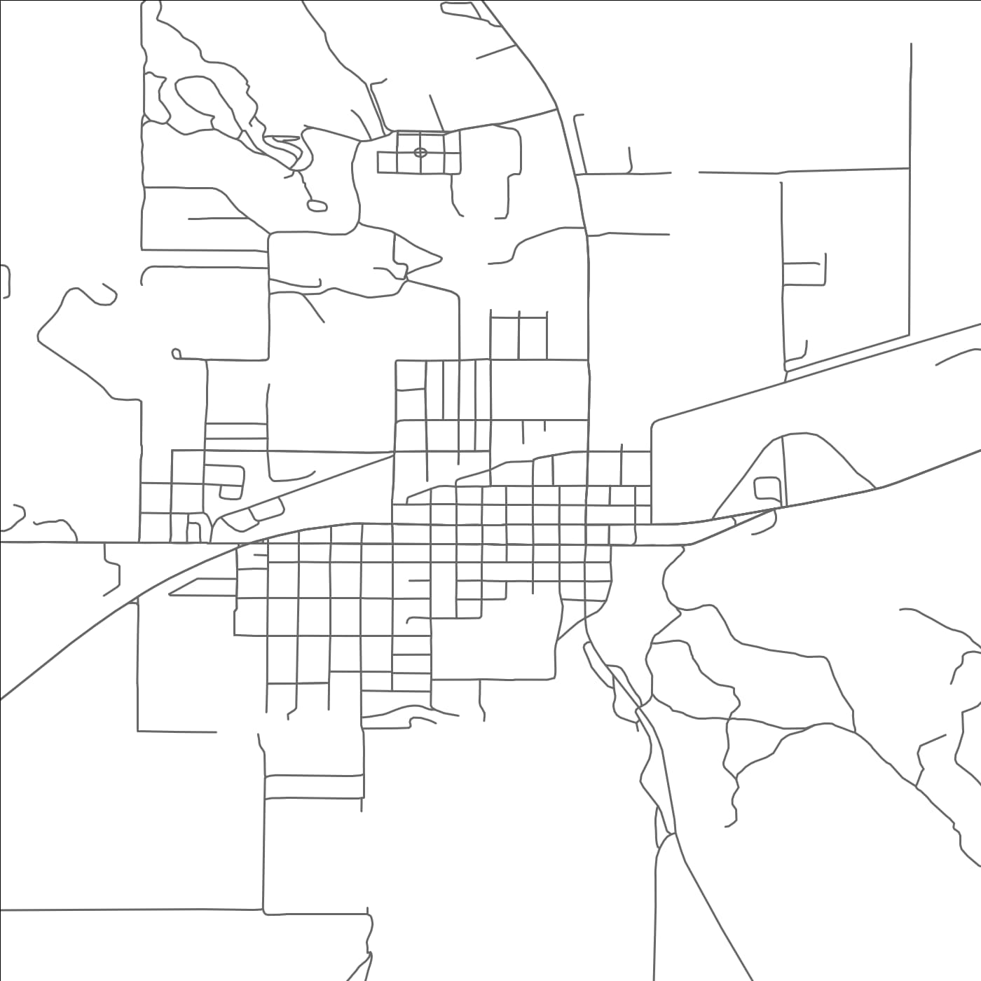 ROAD MAP OF VALE, OREGON BY MAPBAKES