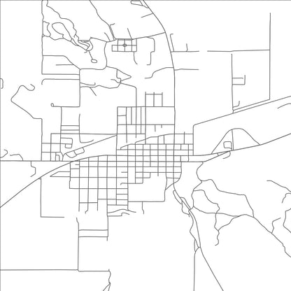 ROAD MAP OF VALE, OREGON BY MAPBAKES