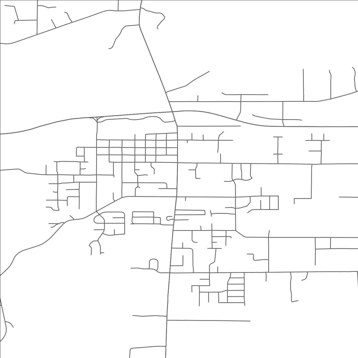 ROAD MAP OF VENETA, OREGON BY MAPBAKES