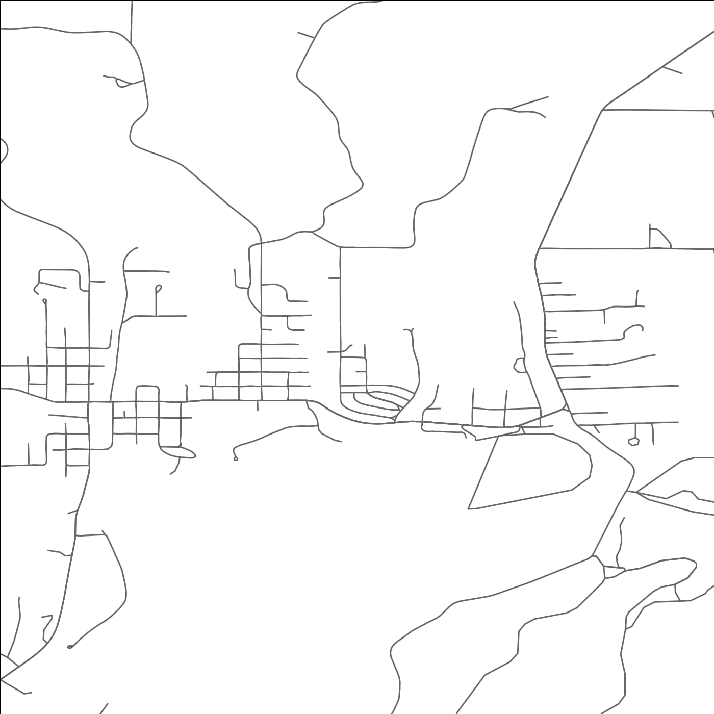 ROAD MAP OF VERNONIA, OREGON BY MAPBAKES