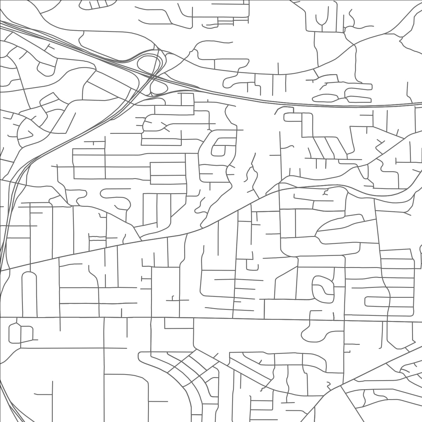 ROAD MAP OF WEST SLOPE, OREGON BY MAPBAKES