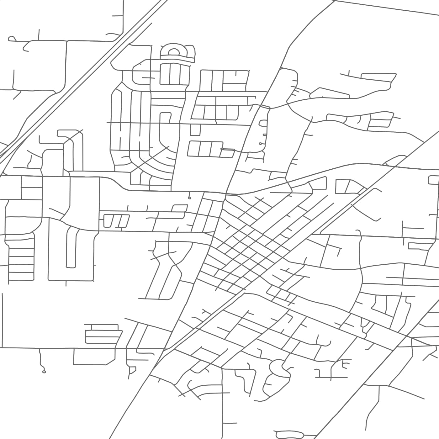 ROAD MAP OF WOODBURN, OREGON BY MAPBAKES