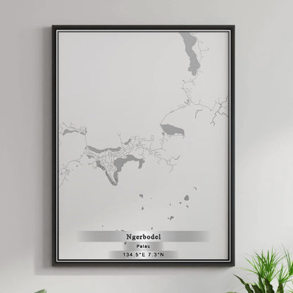 ROAD MAP OF NGERBODEL, PALAU BY MAPBAKES