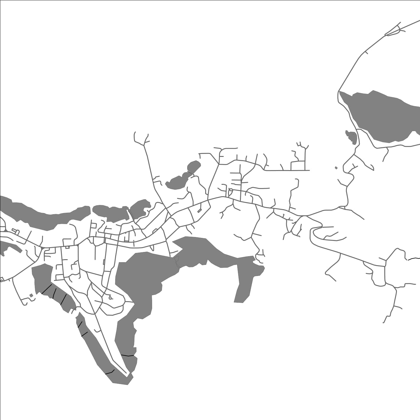 ROAD MAP OF NGERCHEMAI, PALAU BY MAPBAKES