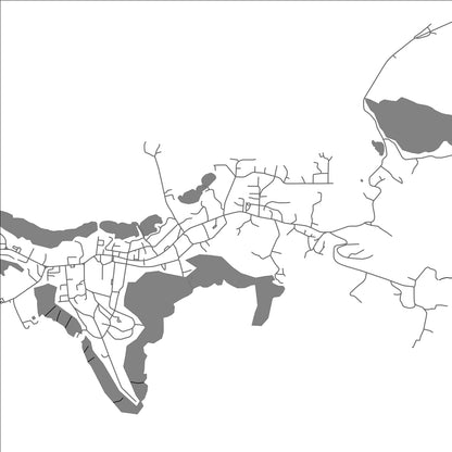 ROAD MAP OF NGERCHEMAI, PALAU BY MAPBAKES