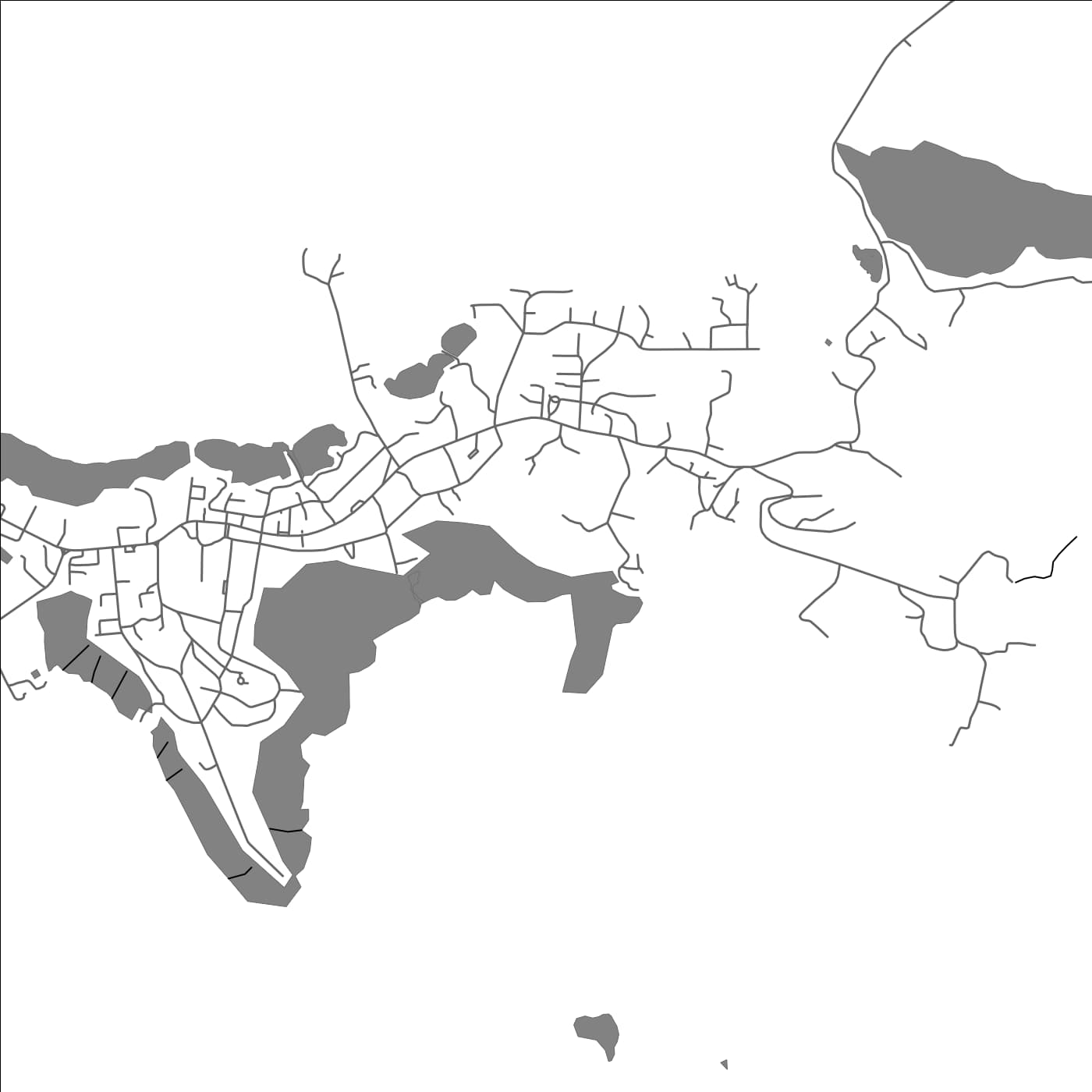 ROAD MAP OF NGERKESEUAOL, PALAU BY MAPBAKES