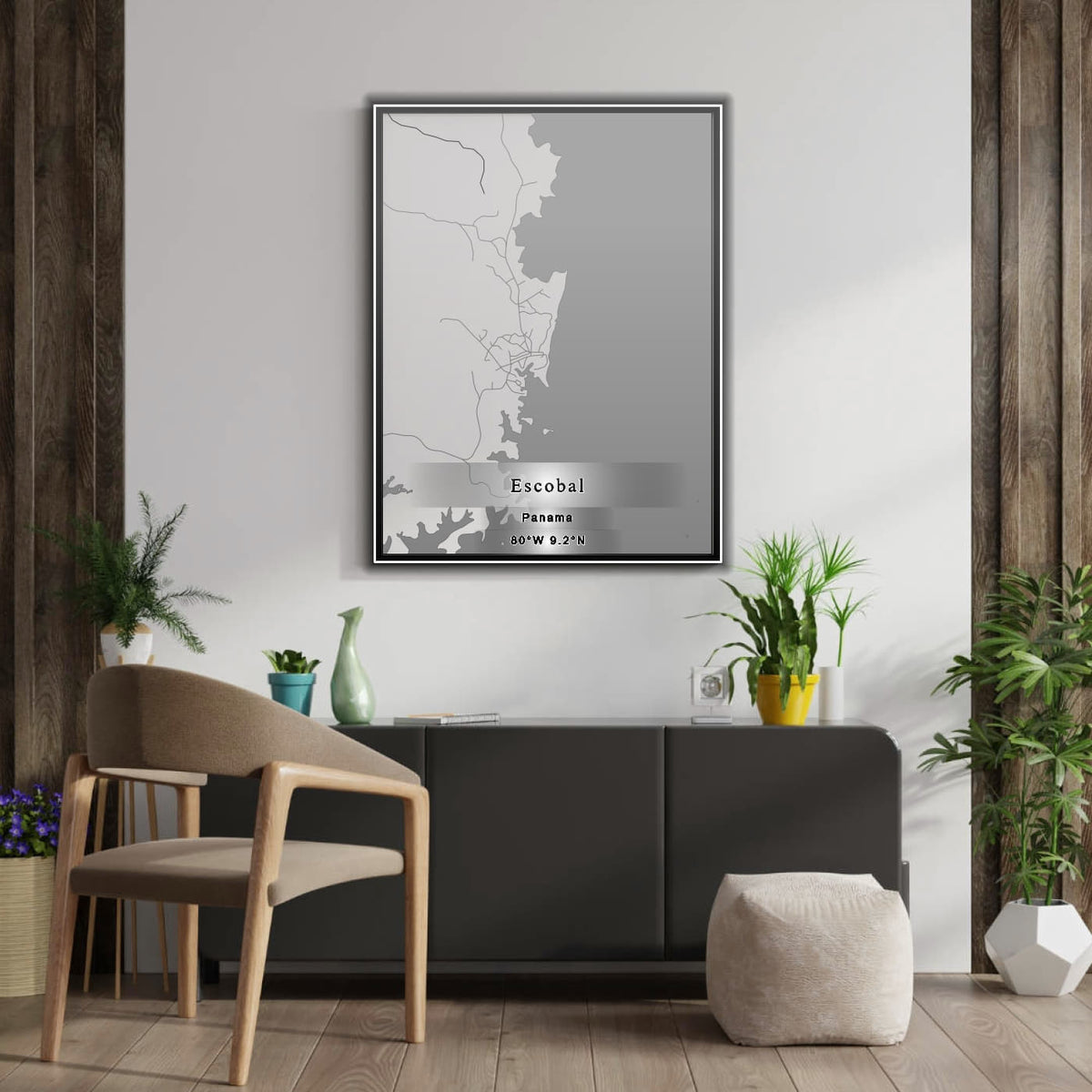 ROAD MAP OF ESCOBAL, PANAMA BY MAPBAKES