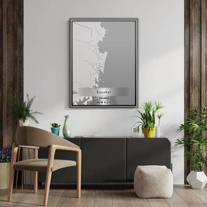 ROAD MAP OF ESCOBAL, PANAMA BY MAPBAKES