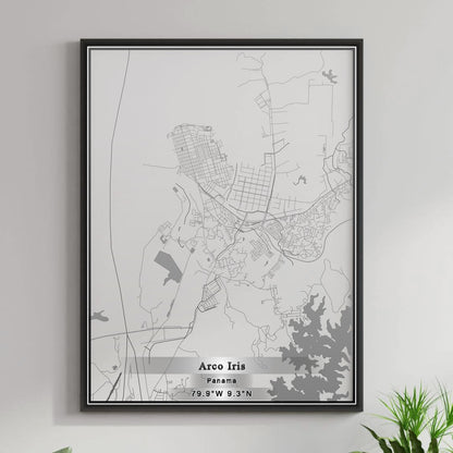 ROAD MAP OF ARCO IRIS, PANAMA BY MAPBAKES