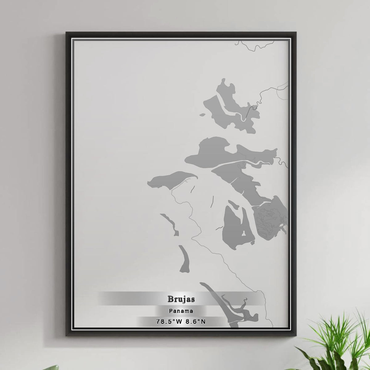ROAD MAP OF BRUJAS, PANAMA BY MAPBAKES