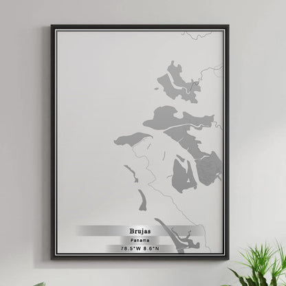 ROAD MAP OF BRUJAS, PANAMA BY MAPBAKES