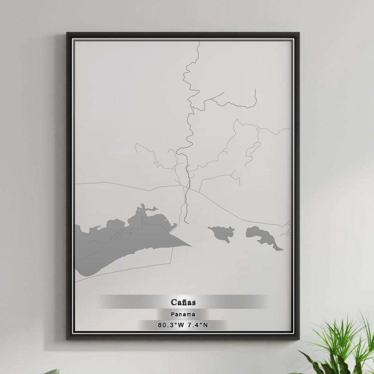 ROAD MAP OF CAÑAS, PANAMA BY MAPBAKES