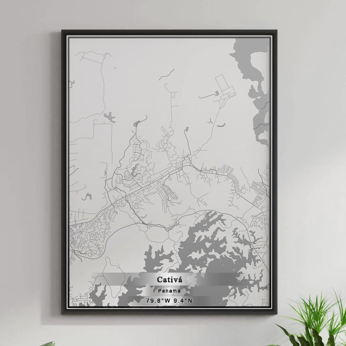 ROAD MAP OF CATIVÁ, PANAMA BY MAPBAKES
