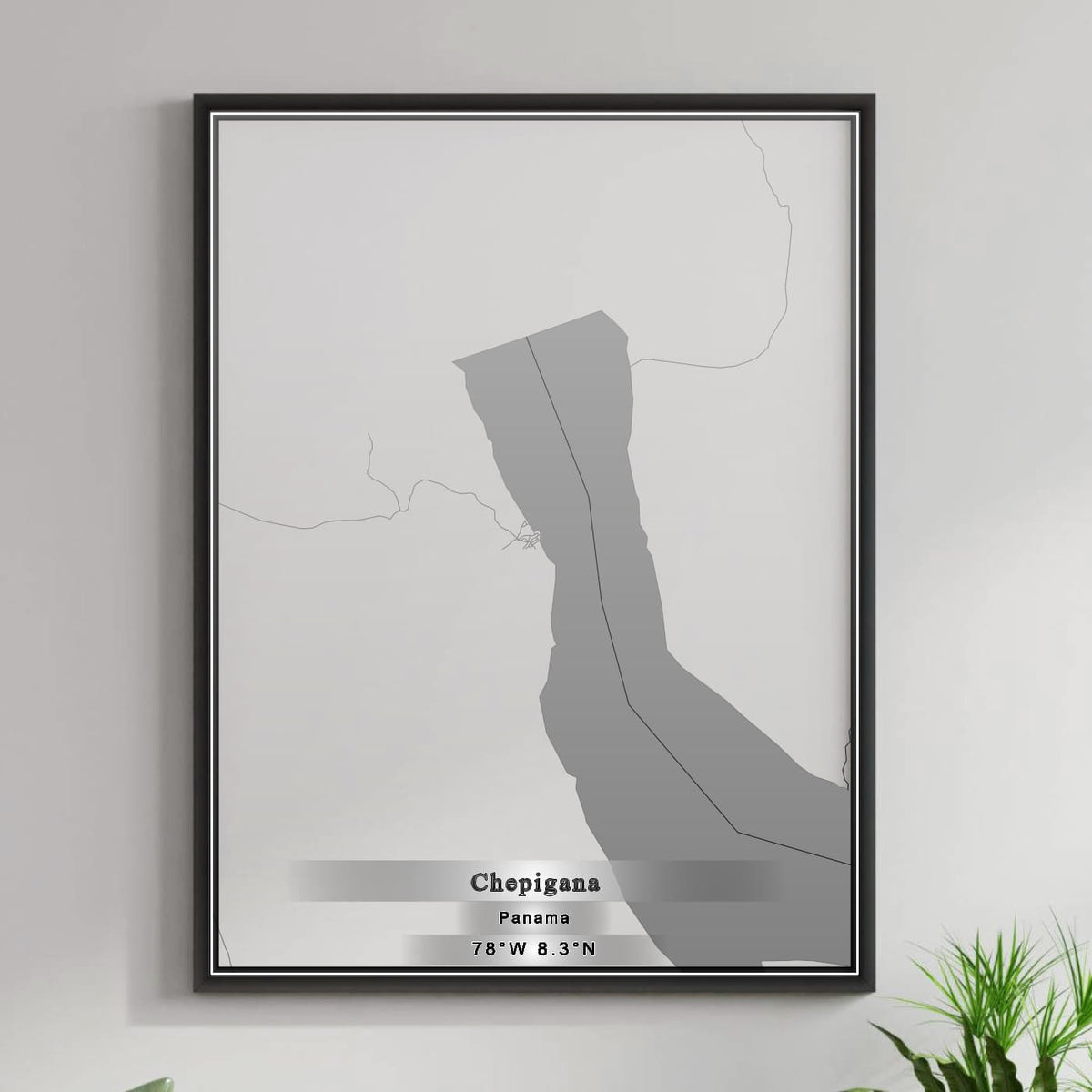 ROAD MAP OF CHEPIGANA, PANAMA BY MAPBAKES
