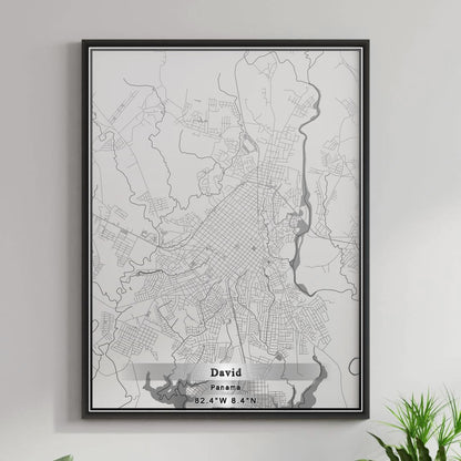 ROAD MAP OF DAVID, PANAMA BY MAPBAKES