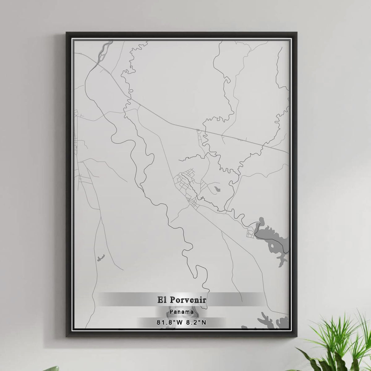 ROAD MAP OF EL PORVENIR, PANAMA BY MAPBAKES