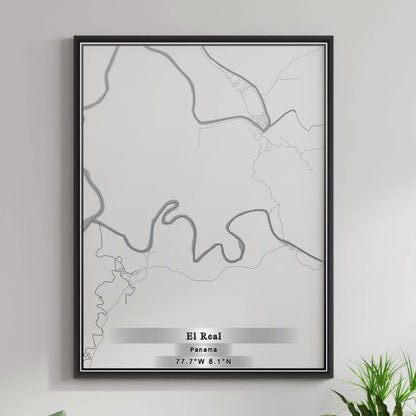 ROAD MAP OF EL REAL, PANAMA BY MAPBAKES