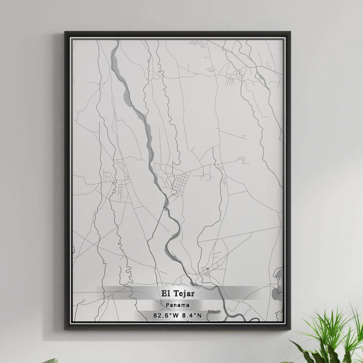 ROAD MAP OF EL TEJAR, PANAMA BY MAPBAKES