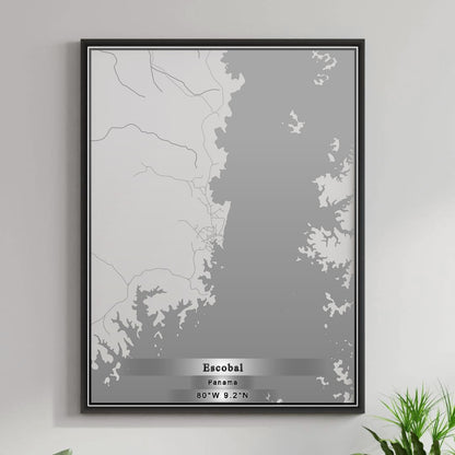 ROAD MAP OF ESCOBAL, PANAMA BY MAPBAKES