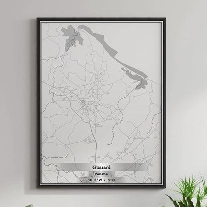 ROAD MAP OF GUARARÉ, PANAMA BY MAPBAKES