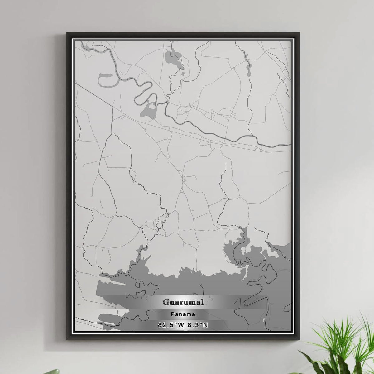 ROAD MAP OF GUARUMAL, PANAMA BY MAPBAKES