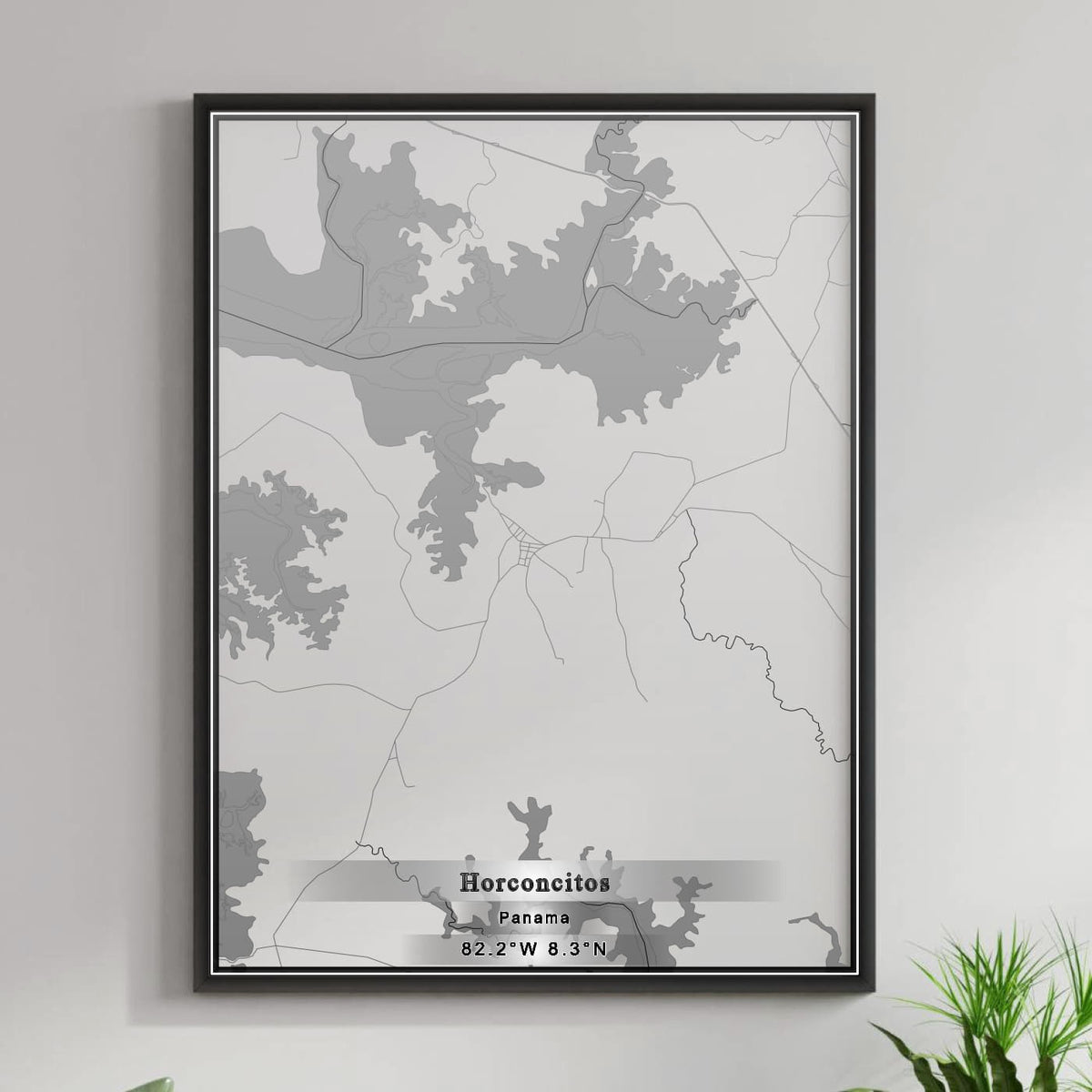 ROAD MAP OF HORCONCITOS, PANAMA BY MAPBAKES