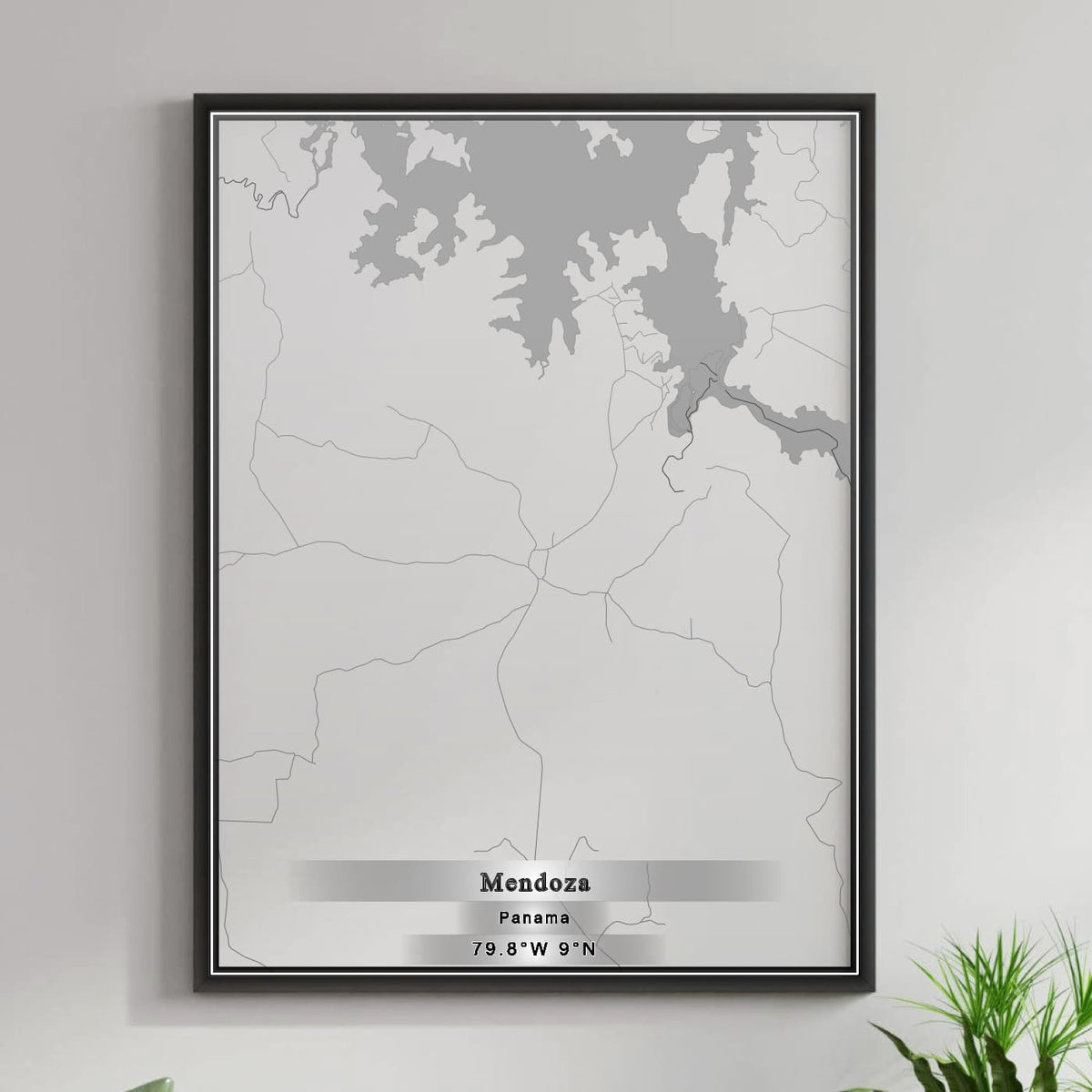 ROAD MAP OF MENDOZA, PANAMA BY MAPBAKES