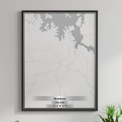 ROAD MAP OF MENDOZA, PANAMA BY MAPBAKES