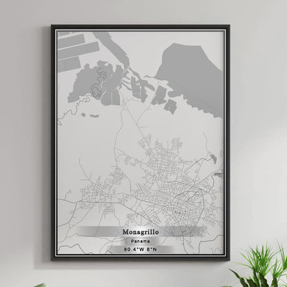 ROAD MAP OF MONAGRILLO, PANAMA BY MAPBAKES