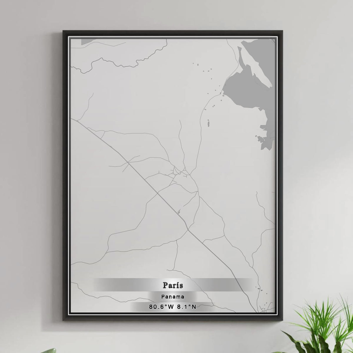 ROAD MAP OF PARÍS, PANAMA BY MAPBAKES