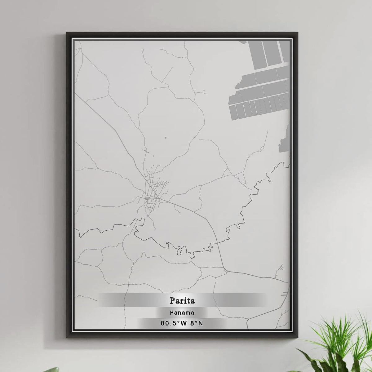 ROAD MAP OF PARITA, PANAMA BY MAPBAKES