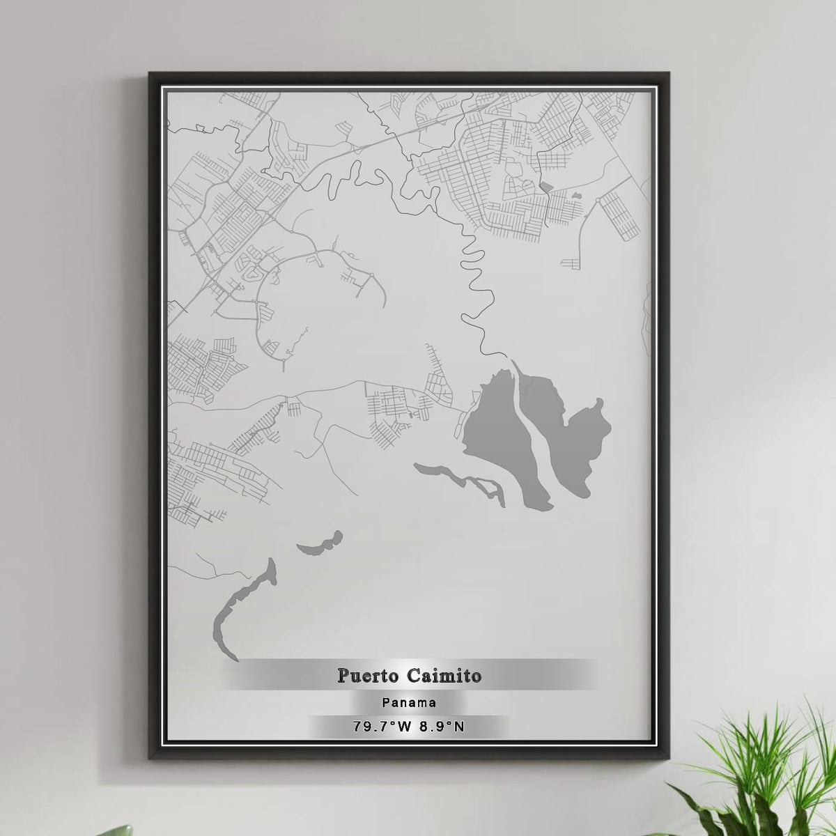 ROAD MAP OF PUERTO CAIMITO, PANAMA BY MAPBAKES