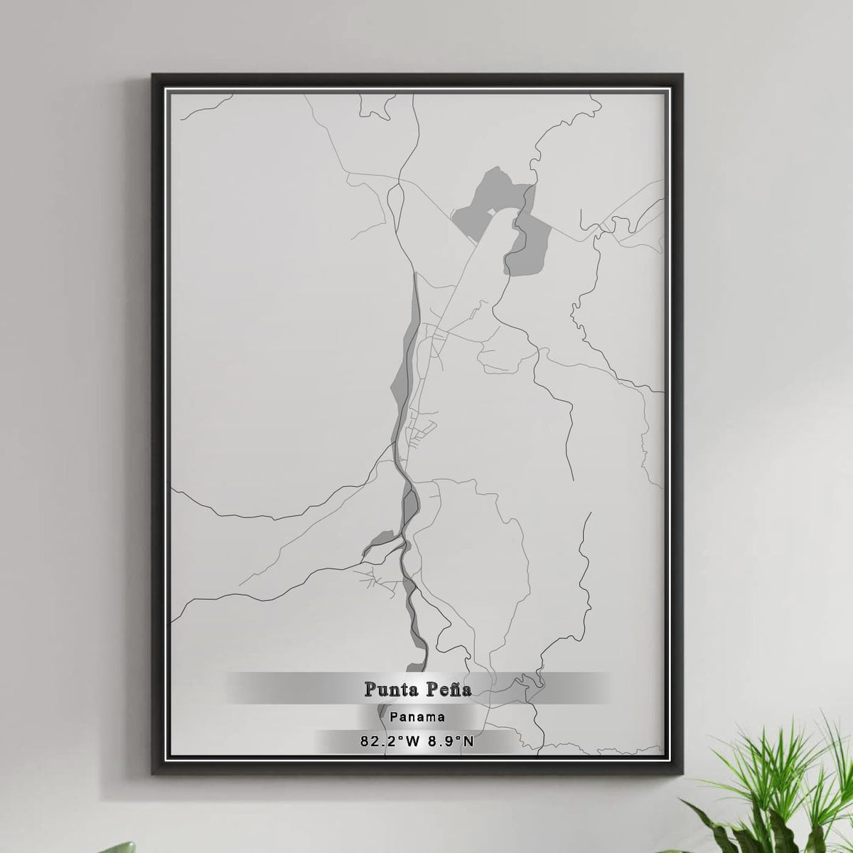 ROAD MAP OF PUNTA PEÑA, PANAMA BY MAPBAKES