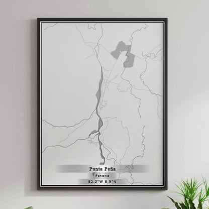 ROAD MAP OF PUNTA PEÑA, PANAMA BY MAPBAKES