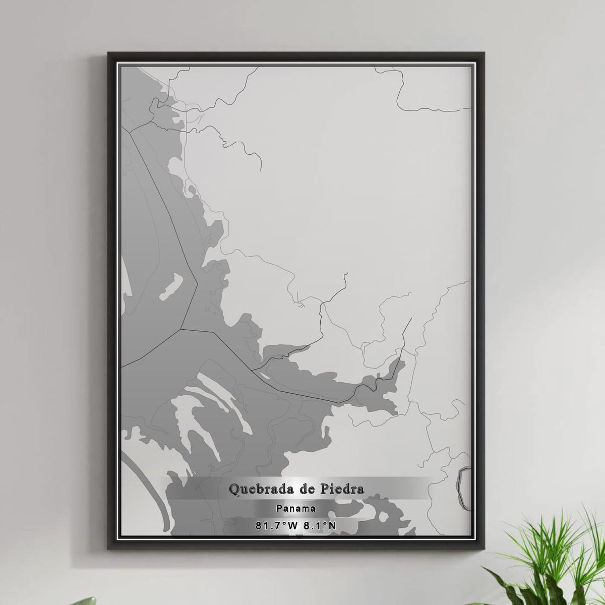 ROAD MAP OF QUEBRADA DE PIEDRA, PANAMA BY MAPBAKES