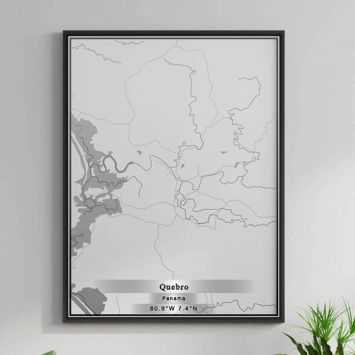 ROAD MAP OF QUEBRO, PANAMA BY MAPBAKES