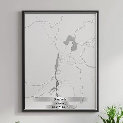 ROAD MAP OF RAMBALA, PANAMA BY MAPBAKES
