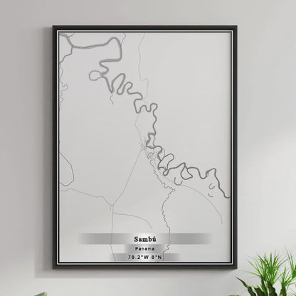 ROAD MAP OF SAMBÚ, PANAMA BY MAPBAKES