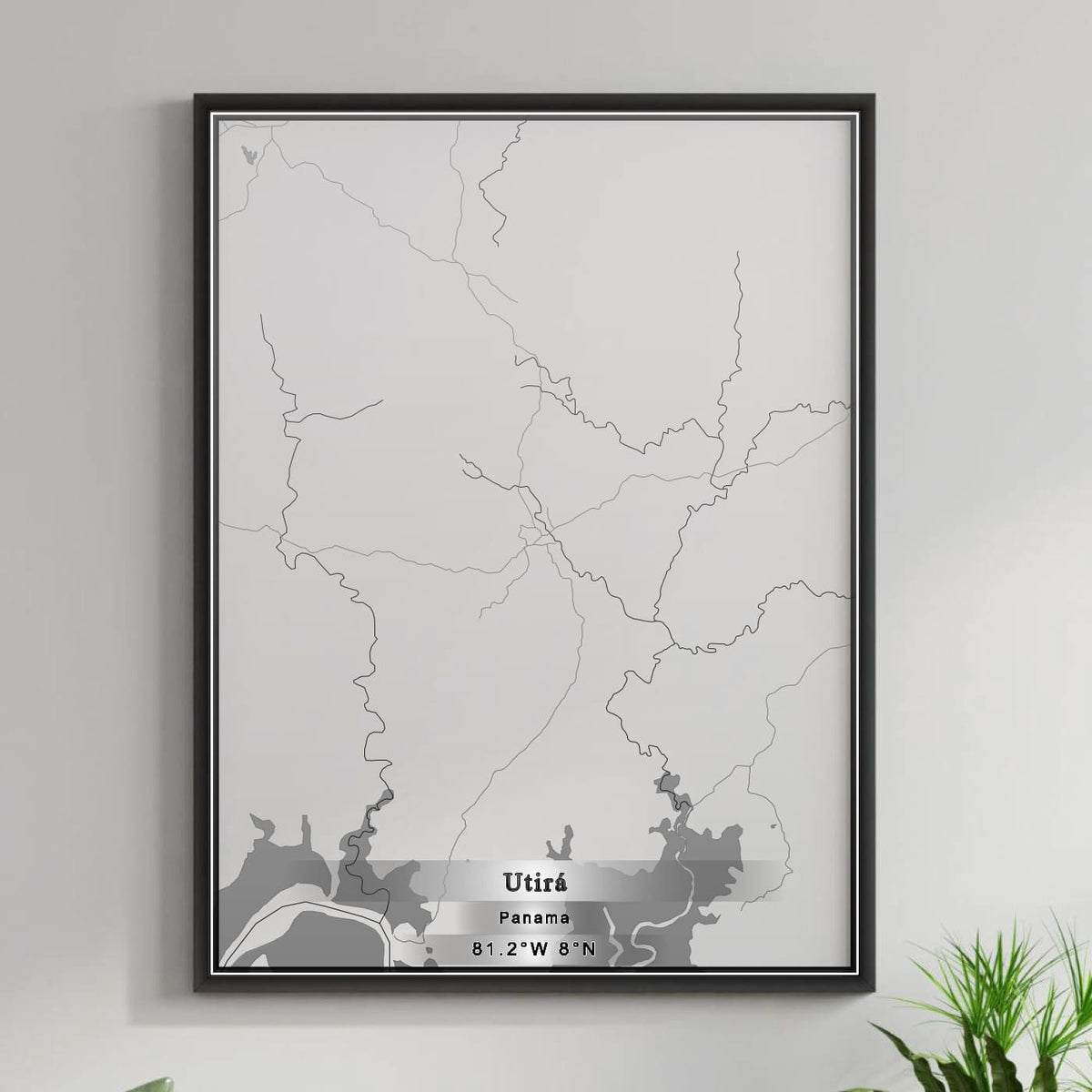 ROAD MAP OF UTIRÁ, PANAMA BY MAPBAKES