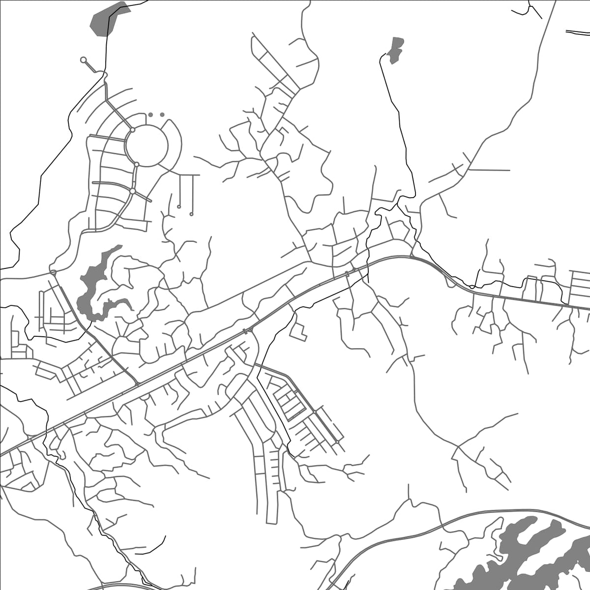 ROAD MAP OF CATIVÁ, PANAMA BY MAPBAKES