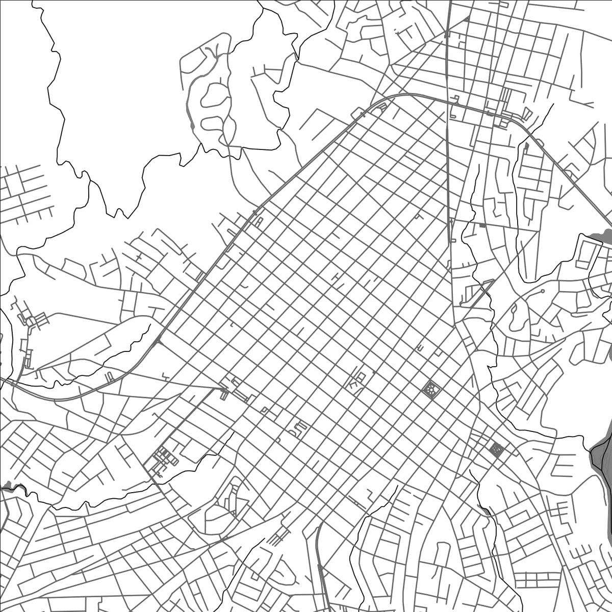 ROAD MAP OF DAVID, PANAMA BY MAPBAKES