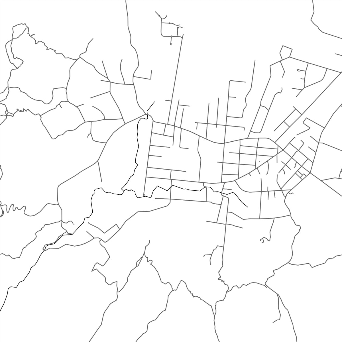 ROAD MAP OF EL VALLE, PANAMA BY MAPBAKES