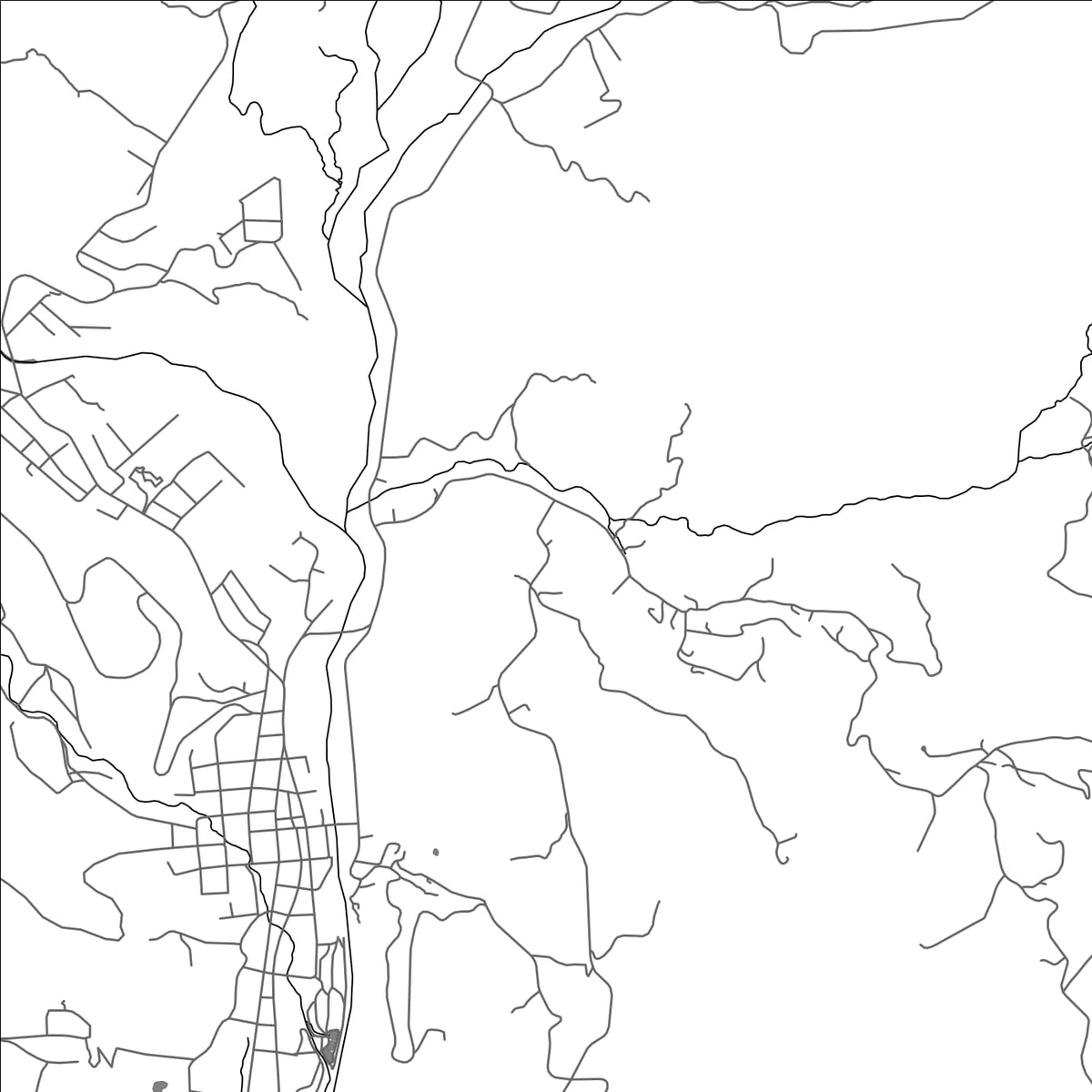 ROAD MAP OF JARAMILLO ARRIBA, PANAMA BY MAPBAKES
