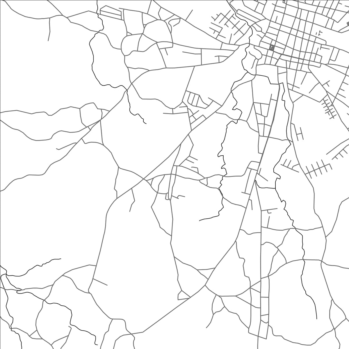 ROAD MAP OF LA TIZA, PANAMA BY MAPBAKES