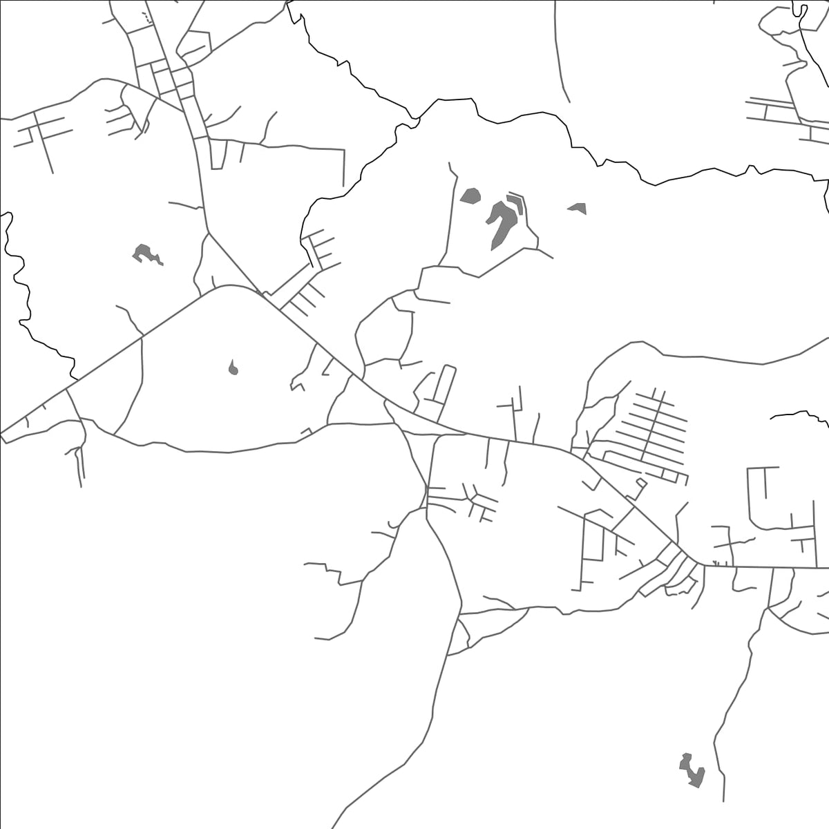 ROAD MAP OF LOS ALGARROBOS, PANAMA BY MAPBAKES