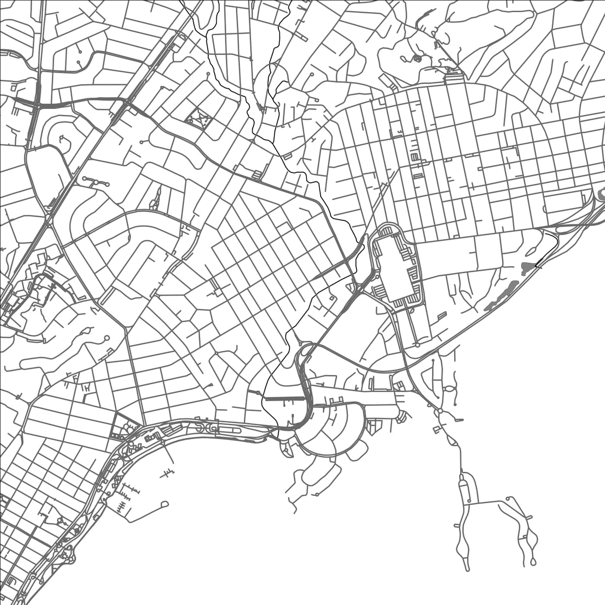 ROAD MAP OF PANAMA CITY, PANAMA BY MAPBAKES
