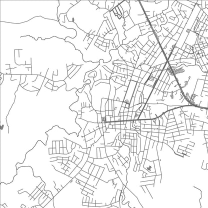 ROAD MAP OF SANTIAGO, PANAMA BY MAPBAKES